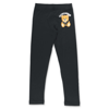 MOSCHINO LEGGINGS TEDDY BEAR NERO IN COTONE STRETCH