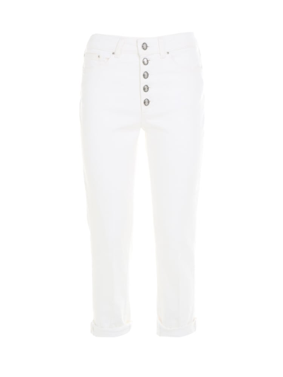 Dondup Pantaloni Koons Gioiello In Cotone In White
