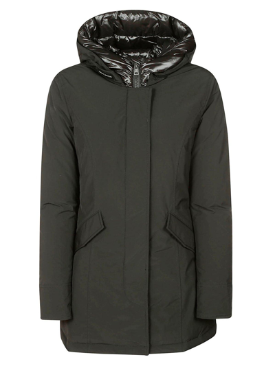 Woolrich Front-zip Padded Jacket In Azul Oscuro