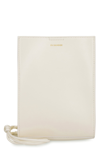 Jil Sander Tangle Leather Crossbody Bag In White