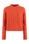 Ralph Lauren Cable-knit Cashmere Sweater In Orange