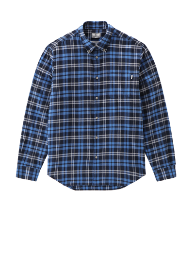 Woolrich Tweed Shirt In Blue Check