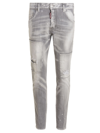 Dsquared2 Ripped Skater Jeans In Grey