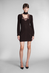 BLUMARINE DRESS IN BROWN WOOL BLUMARINE