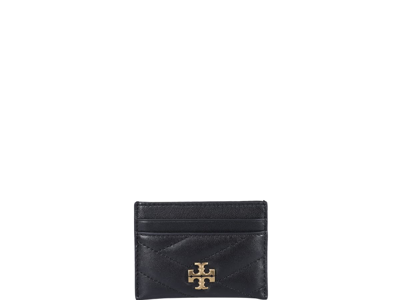 Tory Burch Kira Quilted Leather Card Holder In Black