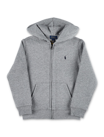 Polo Ralph Lauren Kids' Classic Zip Hoodie In Dark Sport Heather