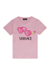 YOUNG VERSACE PRINTED COTTON T-SHIRT
