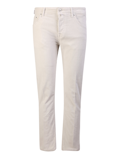 Jacob Cohen Courduroy Straight-leg Trousers In Nude