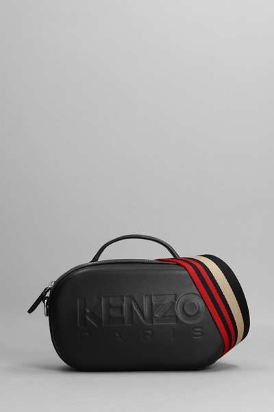 Kenzo Hand Bag In Black Leather In Nero