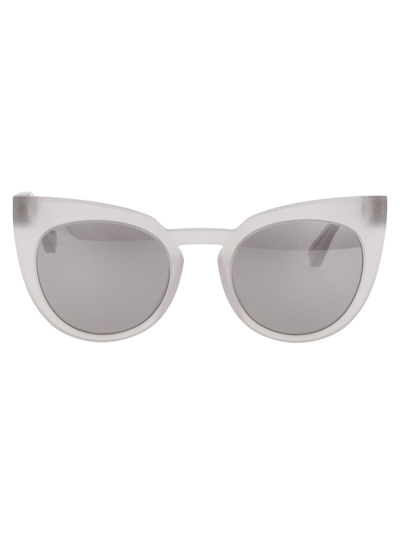 Mykita Mmraw005 Sunglasses In 817 Raw Coconut Water Warm Grey Flash