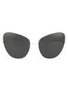 Mykita Mmesse018 Sunglasses In 333 E13 White Dark Grey Solid