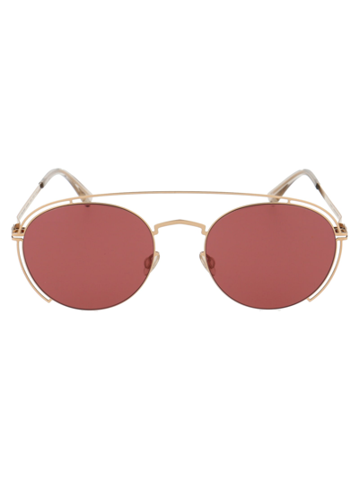 Mykita Mmcraft009 Sunglasses In 291 Champagne Gold | Purple Solid