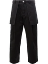 AGANOVICH AGANOVICH EXTERNAL POCKETS CROPPED TROUSERS - BLACK,TR02111861114