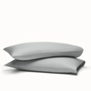 Boll & Branch Organic Flannel Solid Pillowcase Set In Shore