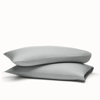 Boll & Branch Organic Flannel Solid Pillowcase Set In Shore