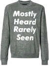 MOSTLY HEARD RARELY SEEN LOGO PRINT SWEATSHIRT,MH02AGK0111851766