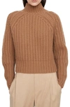 Vince Turtleneck Cashmere Sweater In Brown