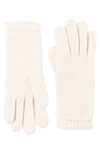 BRUNO MAGLI CASHMERE HONEYCOMB KNIT GLOVES