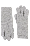 BRUNO MAGLI CASHMERE HONEYCOMB KNIT GLOVES