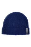Bruno Magli Cashmere Ribbed Cuff Beanie In Navy
