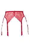 Dita Von Teese Fiamma Suspender Belt In Rose Red