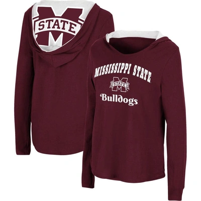 COLOSSEUM COLOSSEUM MAROON MISSISSIPPI STATE BULLDOGS CATALINA HOODIE LONG SLEEVE T-SHIRT