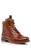 Dune London Candor Lace-up Cap Toe Boot In Tan