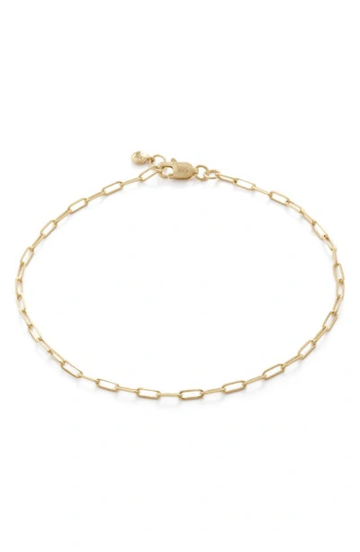 Monica Vinader Paper Clip Chain Bracelet In 14kt Solid Gold