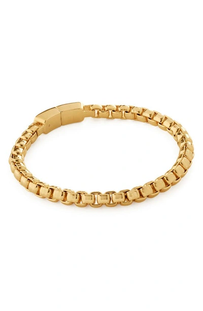 Monica Vinader Bold Box Chain Bracelet In Gold