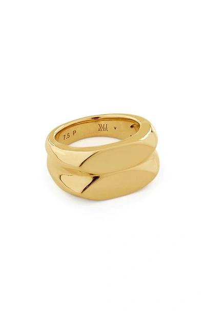 Monica Vinader Havana Double Ring In Gold