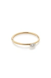 MONICA VINADER 14K GOLD MARQUISE DIAMOND STACKING RING
