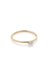 MONICA VINADER MONICA VINADER 14K GOLD MARQUISE DIAMOND STACKING RING