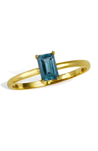 Savvy Cie Jewels 18k Gold Vemeil Birthstone Ring In Multi