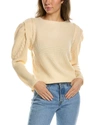 LEA & VIOLA BRAIDED WOOL & CASHMERE-BLEND SWEATER