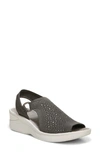 Bzees Star Bright Knit Wedge Sandal In Morel Rhinestone Fabric