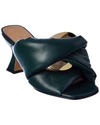 Jw Anderson Chain Twist Heeled Mules In Green