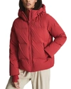 Reiss Thea Short Puffer Jacket In Red