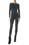 ALICE AND OLIVIA FREDDIE BEADED LONG SLEEVE CATSUIT