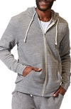 THREADS 4 THOUGHT TRIM FIT HEATHERED FLEECE ZIP HOODIE