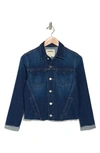 L Agence Janelle Raw Cut Slim Denim Jacket In Nova