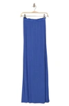Go Couture One Slit Ruffle Maxi Skirt In Dahlia