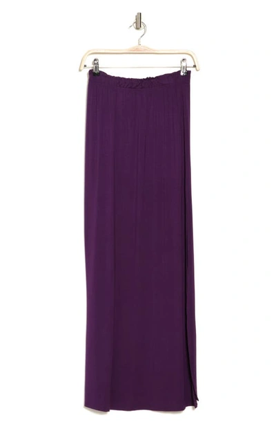Go Couture One Slit Ruffle Maxi Skirt In Rhodonite