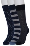 ORIGINAL PENGUIN ZIGGY NEAT ASSORTED CREW SOCKS