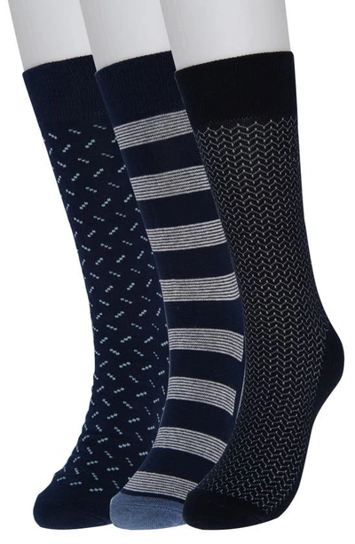 Original Penguin Ziggy Neat Assorted Crew Socks In Navy