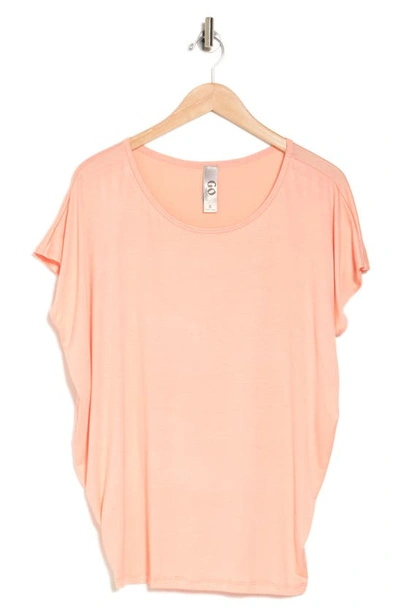 Go Couture Cap Sleeve Dolman Tee In Gossamer Pink