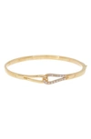 Meshmerise Diamond Loop Bangle Bracelet In Yellow Gold