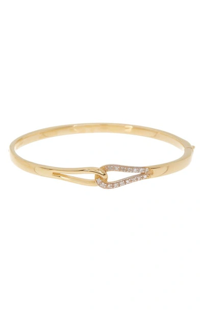 Meshmerise Diamond Loop Bangle Bracelet In Yellow Gold