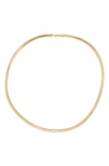Meshmerise 18k Gold Plated Diamond Chain Necklace In Yellow Gold