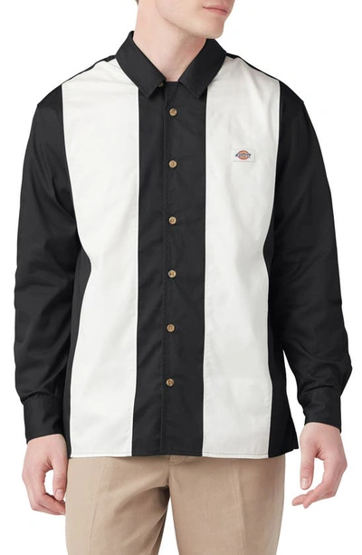 Dickies Two-tone Cotton Shirt  Multicoloured  Uomo S In Black