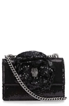 Kurt Geiger Small Shoreditch Sequin Crossbody Bag In Black Sequin